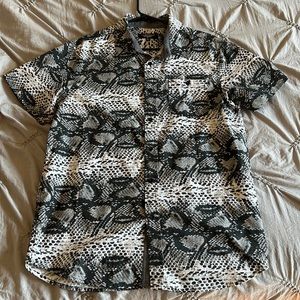 Snake skin button up shirt